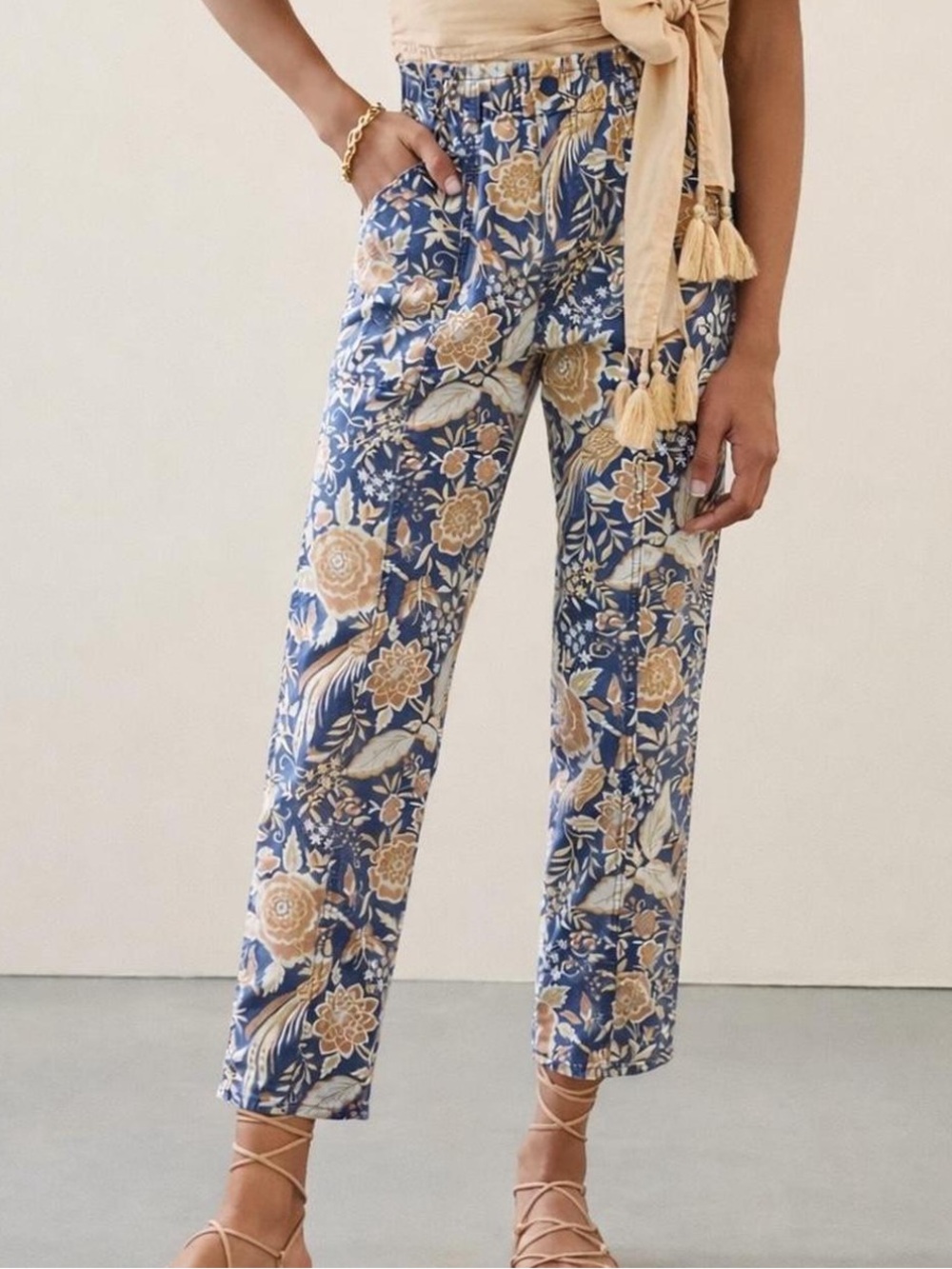 MOTHER The Springy Ankle Pants in Accidental Florist size 25